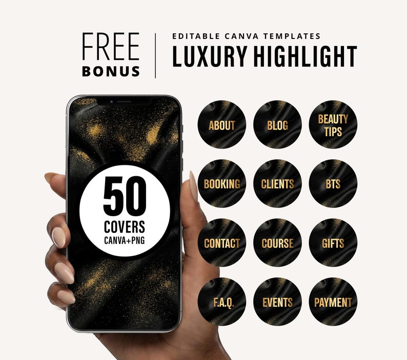 Modello di listino prezzi nero per saloni di bellezza, Lash Tech, parrucchieri, trecciatrici, parrucche, unghie, trucco, modello Canva fai da te modificabile. immagine 5