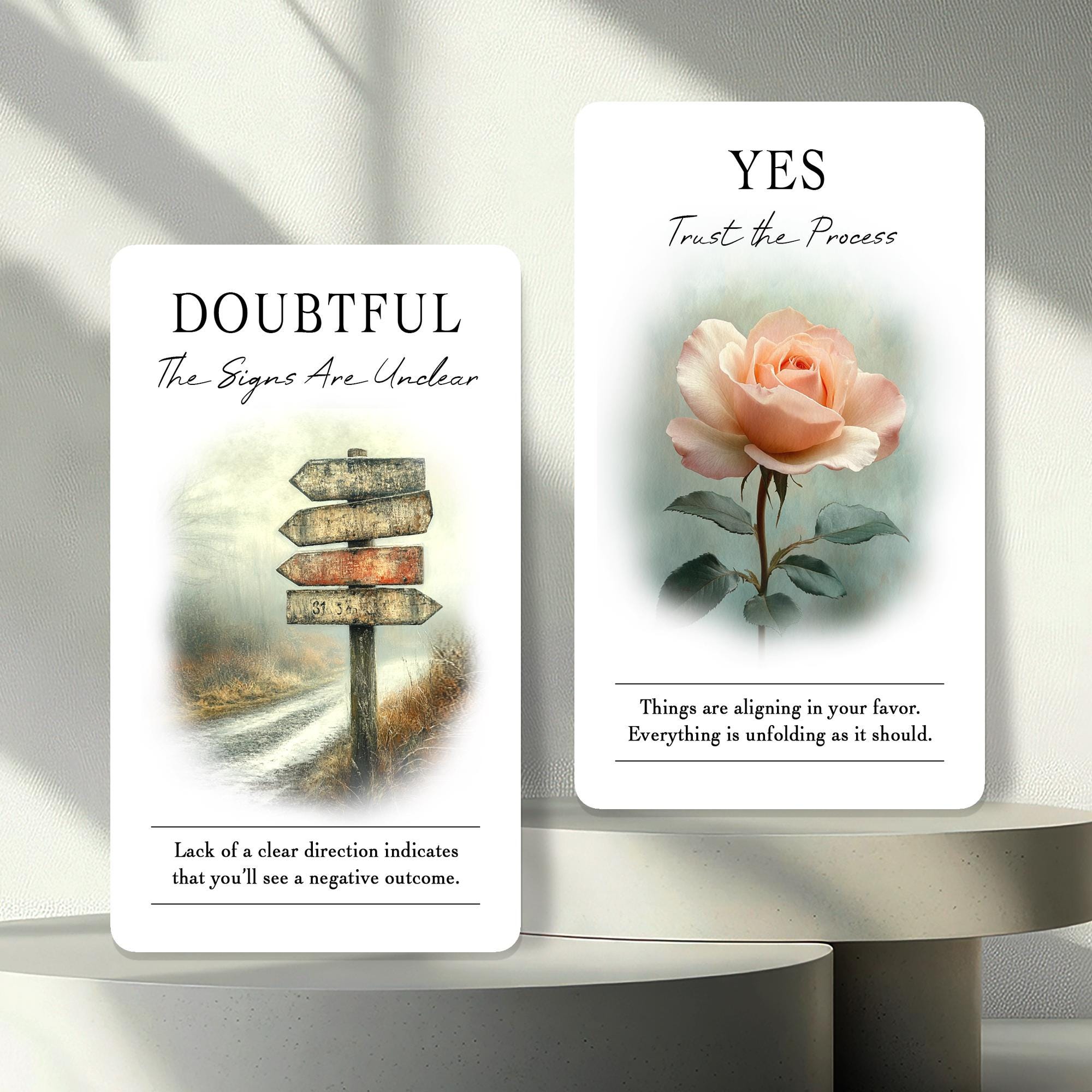 【50-100未使用】DWE Question and Answer Cards ORACLE OF ANSWERS for Any Question / 78 Cards / Yes-no Oracle Deck