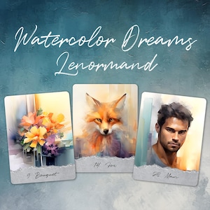 EXPANDED LENORMAND DECK with Keywords Unique Lenormand Deck for Learning Lenormand Cards Tarot Deck Oracle Deck Watercolor Lenormand