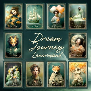 DREAM JOURNEY Expanded Lenormand Deck with Keyword Cards  / 56 Cards / Lenormand Cards /  Lenormand Deck / Tarot Card Deck / Oracle Cards