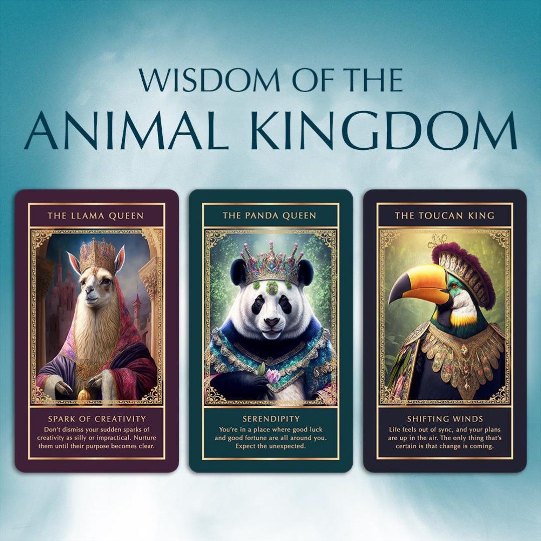 Wisdom of the ANIMAL KINGDOM Oracle With 78 Cards / Unique Oracle Deck ...