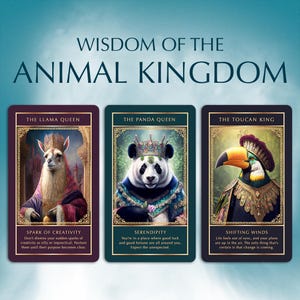 Oráculo Sabedoria do REINO ANIMAL com 78 cartas / Baralho Oráculo Único / Baralho Oráculo Animal / Cartas Oráculo / Baralho Cartas Tarot / Baralho Oráculo