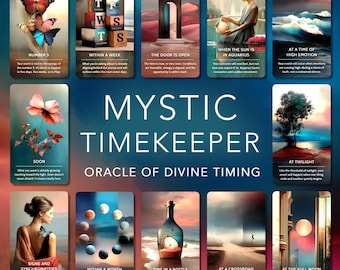 ORACOLO DEL CRONISTA MISTICO: Un mazzo di carte per il cronometraggio delle immersioni - Mazzo di tarocchi - Compagno di tarocchi - Dono spirituale - Tempismo divinatorio - Oracolo del cronometraggio