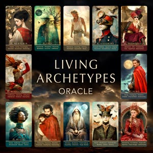 Levend archetypes Orakel voor persoonlijke groei, inzicht in relaties, innerlijk kind en schaduwwerk / Genezers / Tarotlezers / gids van 135 pagina's