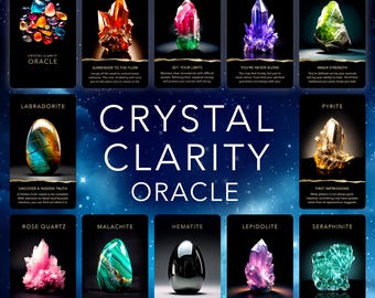 CRYSTAL ORACLE DECK for Crystal Lovers Unique Oracle Deck for Gift for Crystal Lover Spiritual Oracle Deck for Healing Crystal Clarity