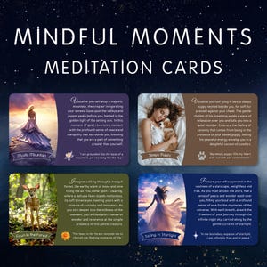 Orakel-Deck mit Meditationshinweisen zur Beruhigung und zum Stressabbau, Meditationskarten für die tägliche Selbstfürsorge für emotionale Heilung und Achtsamkeit