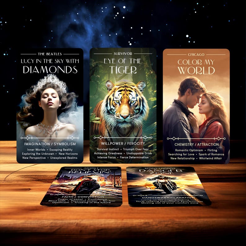 ROCK MUSIC ORACLE Deck for Music Lover Oracle Cards for Rock Fan Gift ...