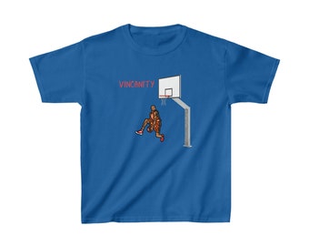 Dunk de basket-ball Vincanity sur le net T-shirt de sport en coton épais pour enfants, cadeau chemise printemps-été