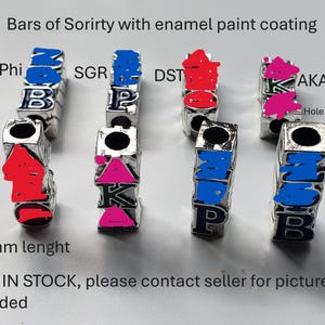 Sorority Enamel Bar Charms: AKA, DST, Zeta Phi Beta, Sigma Gamma Rho