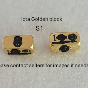 Iota, Kappa, Omega Laser Engraved Greek Fraternity Golden Blocks, Stainless Steel made, high quality items