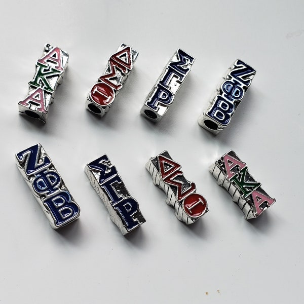 Sale 2-4pcs good quality blocks of enamel paint coating Sorority sisterhoods as AKA, DST, Zeta Phi Beta, Sigma Gamma Rho for Wristbands