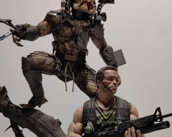 Alan &quot;Dutch&quot; Schaefer vs Predator diorama 80 cm tall