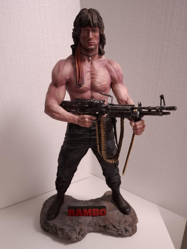 Estátua de resina personalizada do Rambo - Etsy Portugal