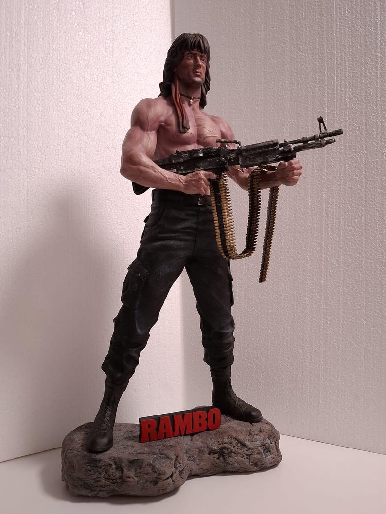 Estátua de resina personalizada do Rambo - Etsy Portugal
