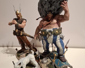 アステリックス、オベリックス、イデフィックス像 1/6 スケール