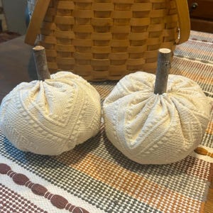 Antikes Vintage Quilt Kürbis 2er Set