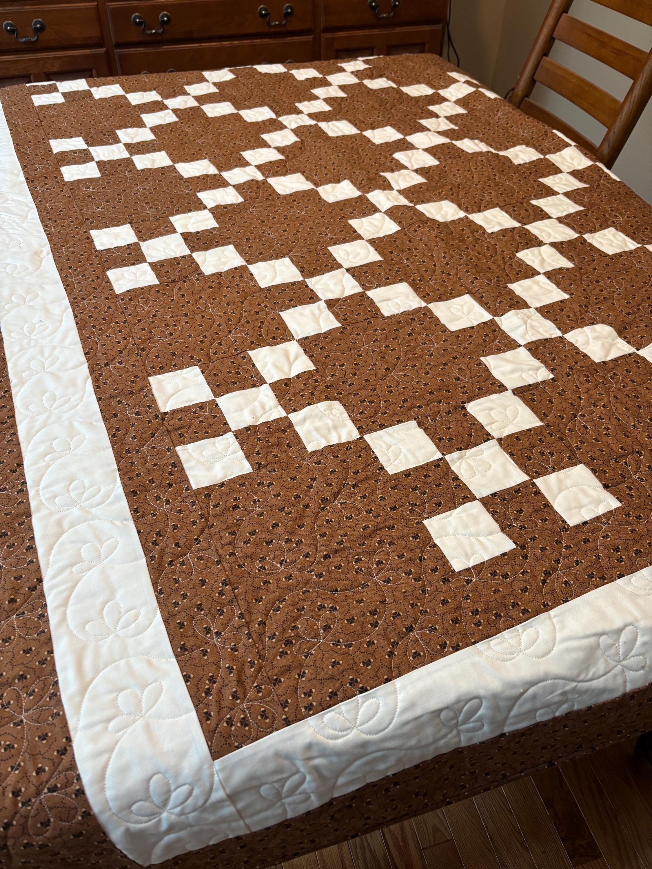 Irish Chain Quilt Throw/handmade Quilt/farmhouse Style - Etsy