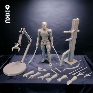 Articulated Poseable Male Figure 3D STL File