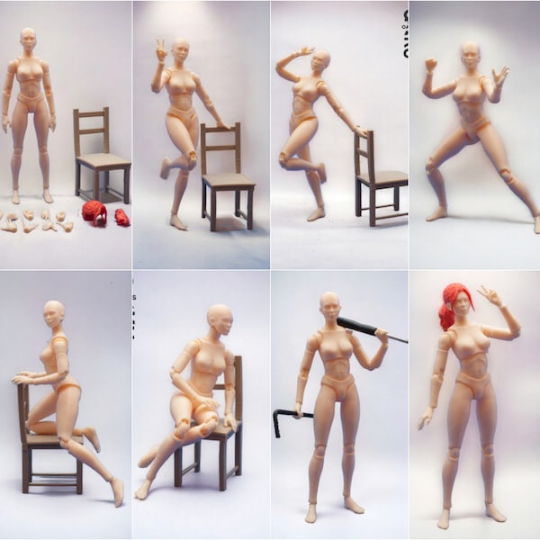 Articulated Poseable Female Figure 3D Stl Files - HQ Poseable Female Figure 3D Printer files