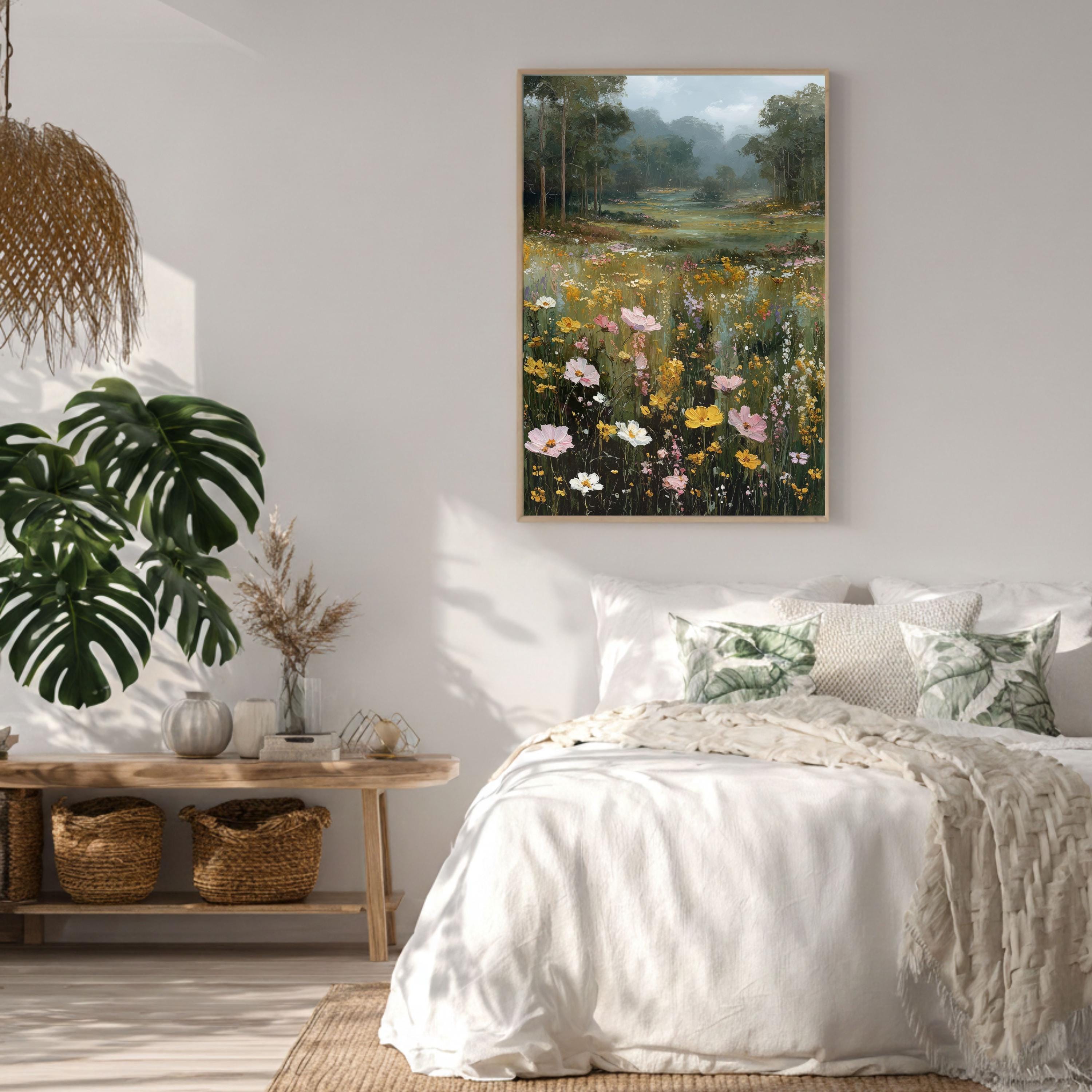 Floral Poster Meadow Yellow Flowers: Muted Botanical Wall Art Print - Etsy