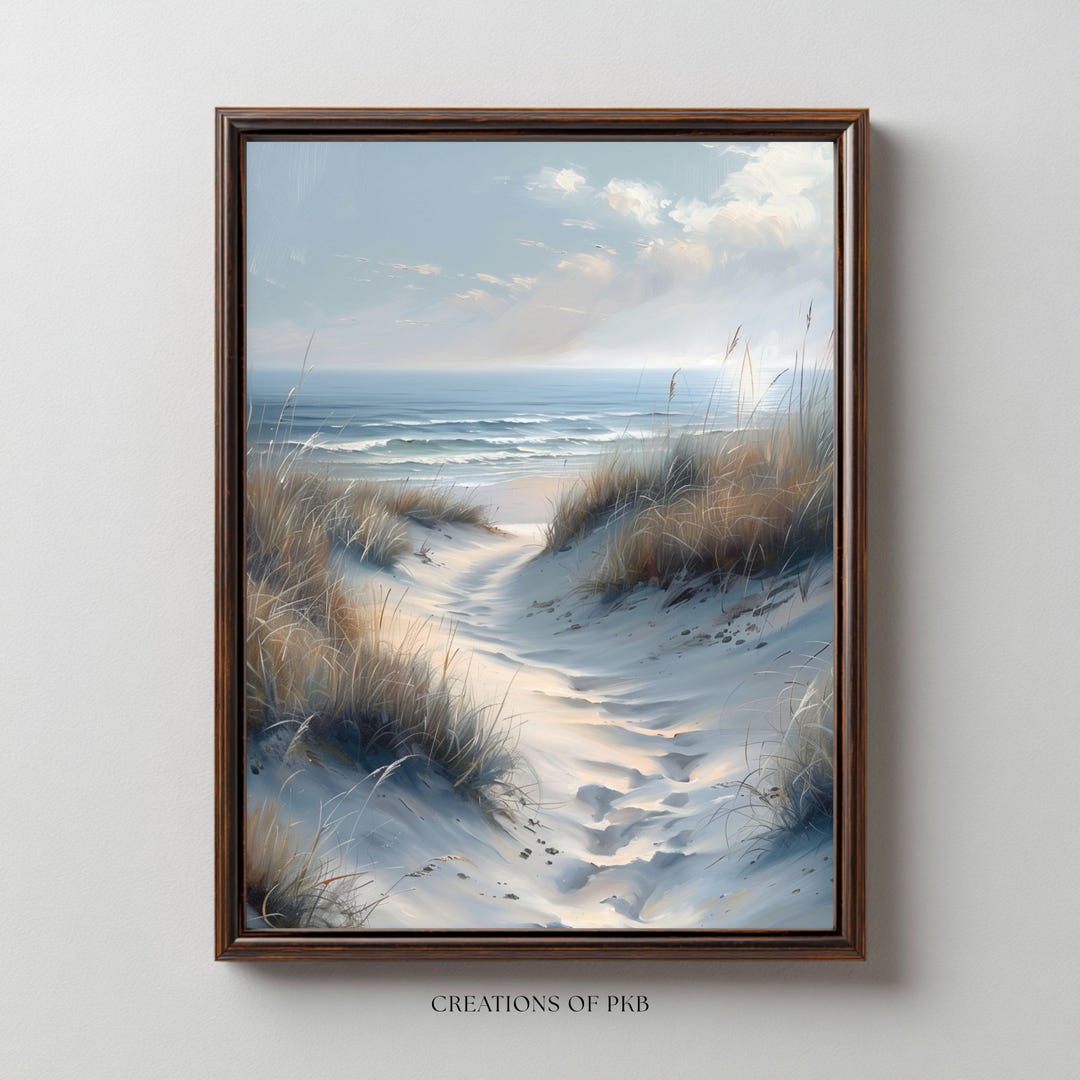 Coastal Art Beach Sand Dune Print: Giclée Ocean Seascape Wall Decor - Etsy
