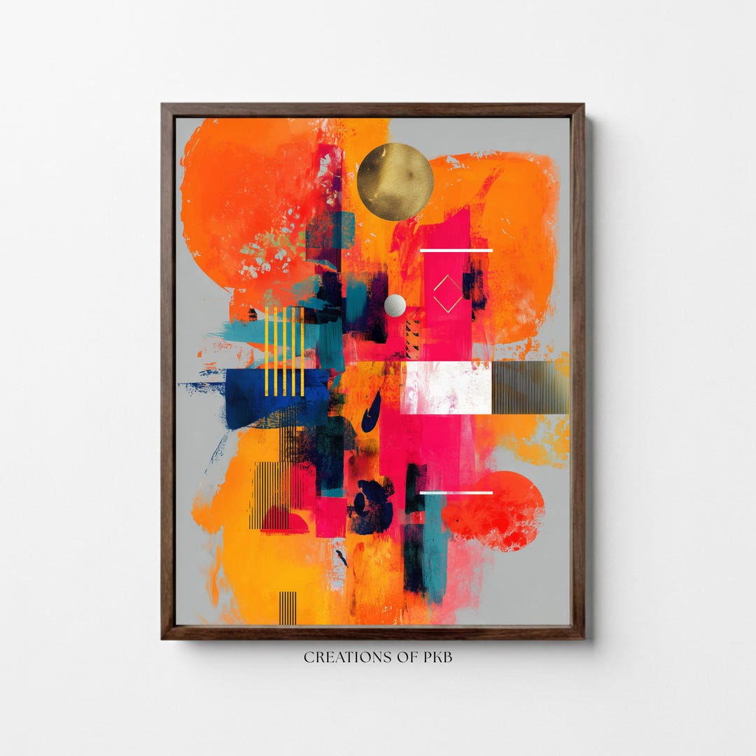 Bold Color Block Abstract Wall Art Print, Modern Geometric - Etsy