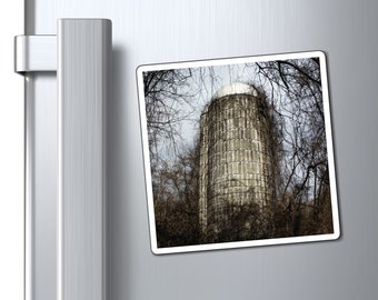 Abandoned & Overgrown Silo Photography - Magnets