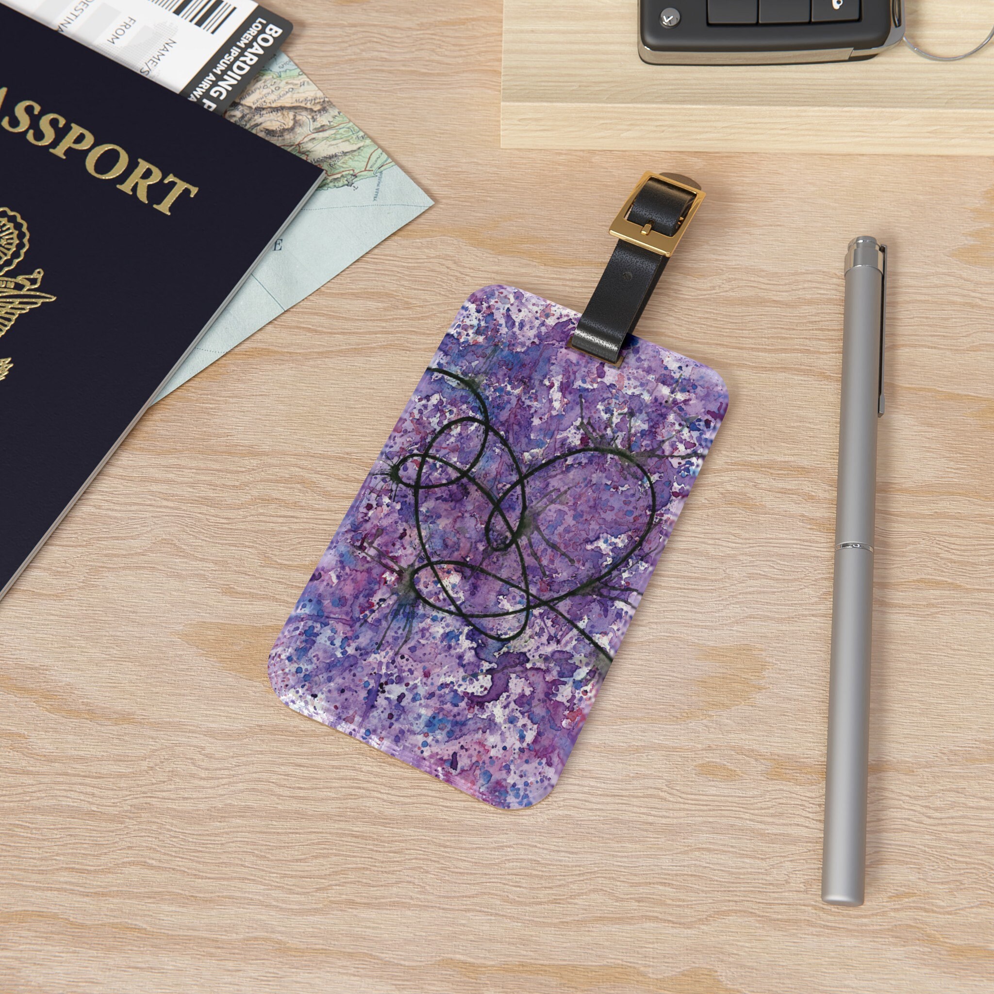 BTS Love Yourself : Answer Watercolor Painting - Acrylic Luggage Tag