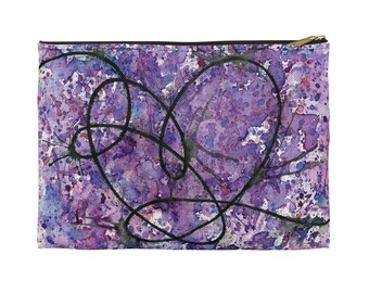BTS Love Yourself : Answer Watercolor Painting - Zipper Closure Accessory Pouch (2 Sizes)