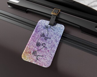 BTS Love Yourself : Her Multicolor Gradient Watercolor Painting - Acrylic Luggage Tag (Version 2)