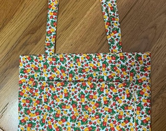 Vintage Strawberry and Pepper Market Tote