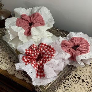Giant Jumbo Gingham Scrunchie Set