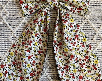 Reversible Vintage Fall Fabric Door Bow