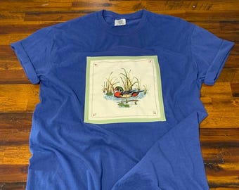 Large Blue Vintage Duck Shirt