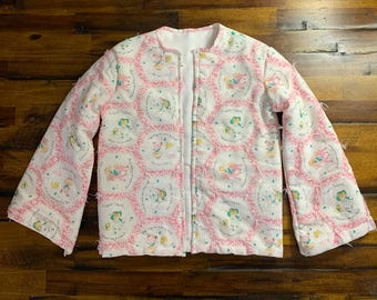 Vintage Girls Nursery Rhyme Quilt Coat Jacket