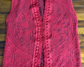 Handmade Red Vintage Vest