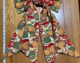 Reversible Vintage Fall Fabric Door Bow