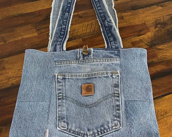 Upcycled Denim Carhartt Bag
