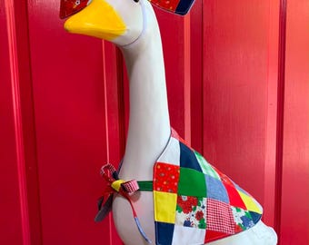 Vintage Reversible Patchwork Quilted Goose Outfit