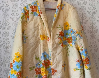 Handmade Vintage Floral Quilt Jacket