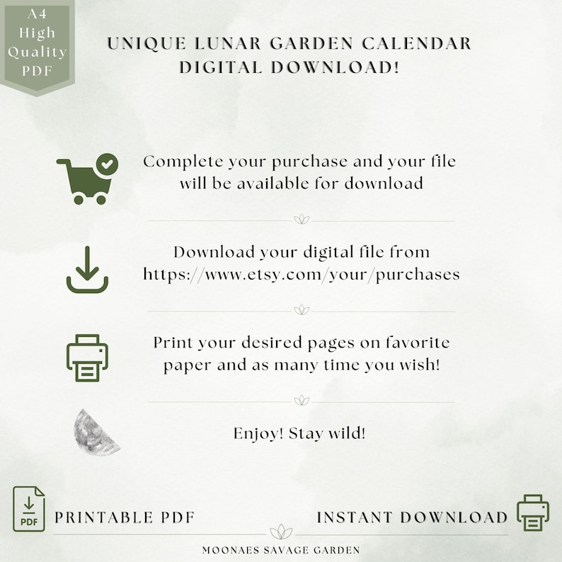2025 Lunar Gardening Calendar Moon Phase Garden Planner Unique Hand 2025 Lunar Gardening Calendar Moon Phase Garden Planner Unique Hand