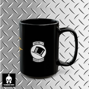 U.S. Navy Strike Fighter Squadron Fourteen VFA-14 the Bounty Hunters Super Hornet F/A-18F 15 oz Ceramic Black Mug