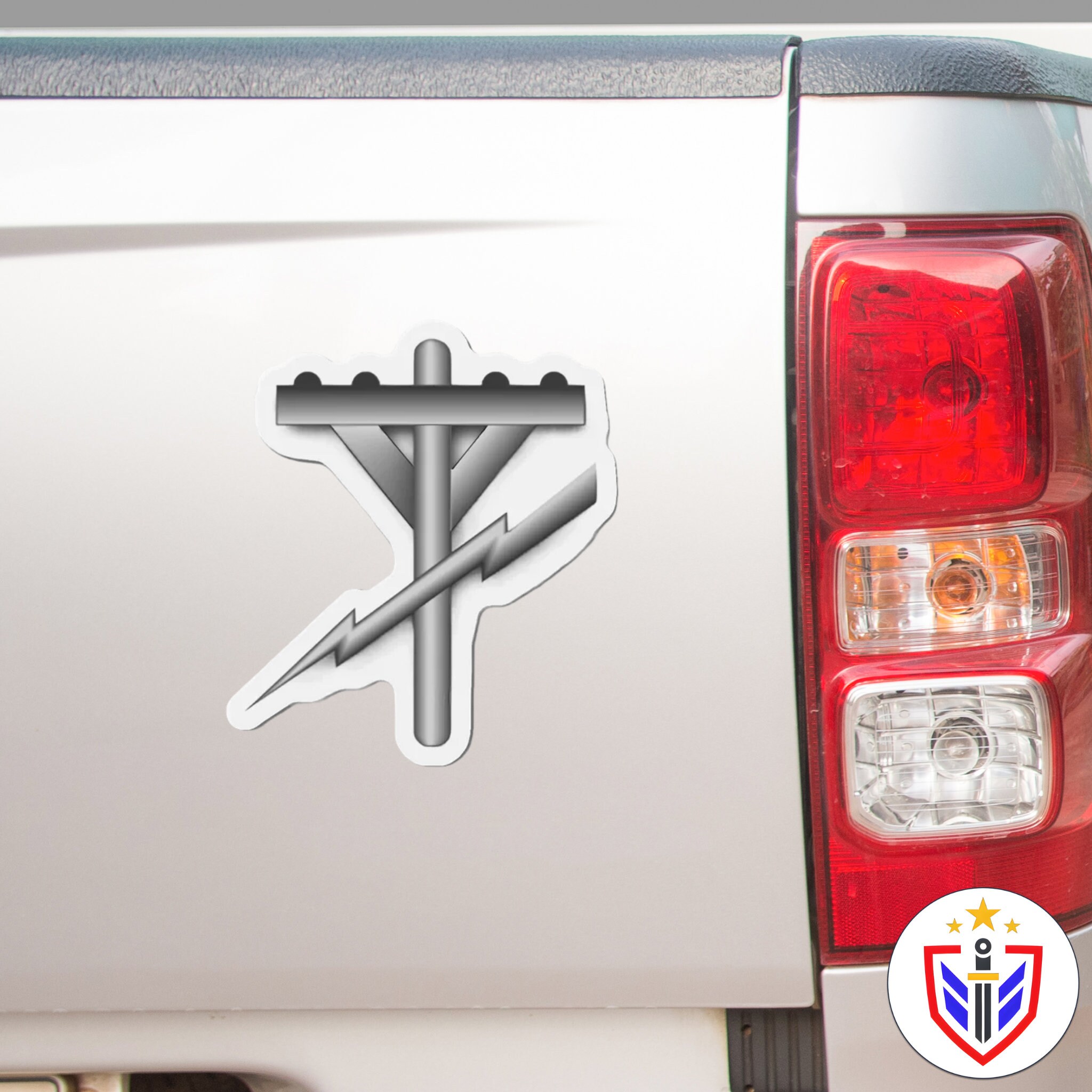 US Navy Seabee Construction Electrician (CE) Rate Insignia Die-Cut Magnet (Great for Cars and Trucks) Veteran Gift NMCB Sea Bee Enlisted