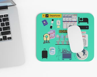 Mouse Pad Flight Attendant Fun Crew Life Theme - Free US Shipping!