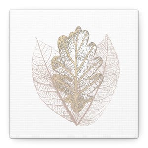 Arte em tela com folhas elegantes, decoração de parede natural, impressão botânica, decoração moderna para casa, presente para amantes da natureza