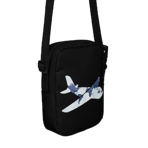 Travel Crossbody Bag Flight Attendant Pilot Layover Essentials Bag Airplane with a World Map - Free US Shipping!