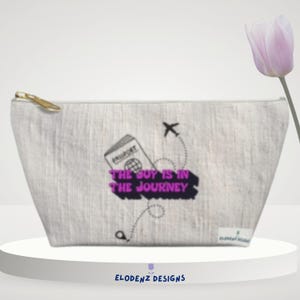 Accessoire-Beutel, Flugbegleiter Geschenk, bedruckt im Leinen-Look
