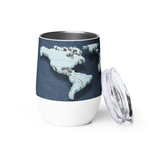 Weltkarte Wein Becher Reise Geschenk