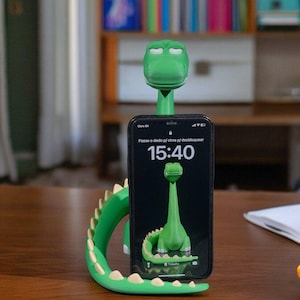 Funny dinosaur cell phone holder – Charming smartphone stand for children & tech fans – Fun decoration and gift idea for the children&#39;s room