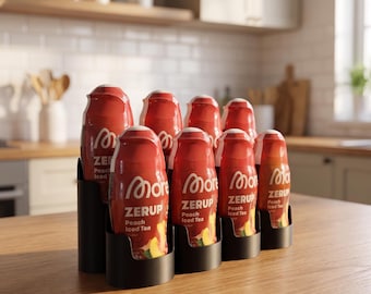 Organizador de cozinha em formato de escada para bebidas, com 8 compartimentos para garrafas de xarope.